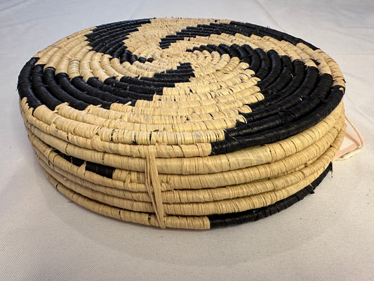 Striped  raffia placemats