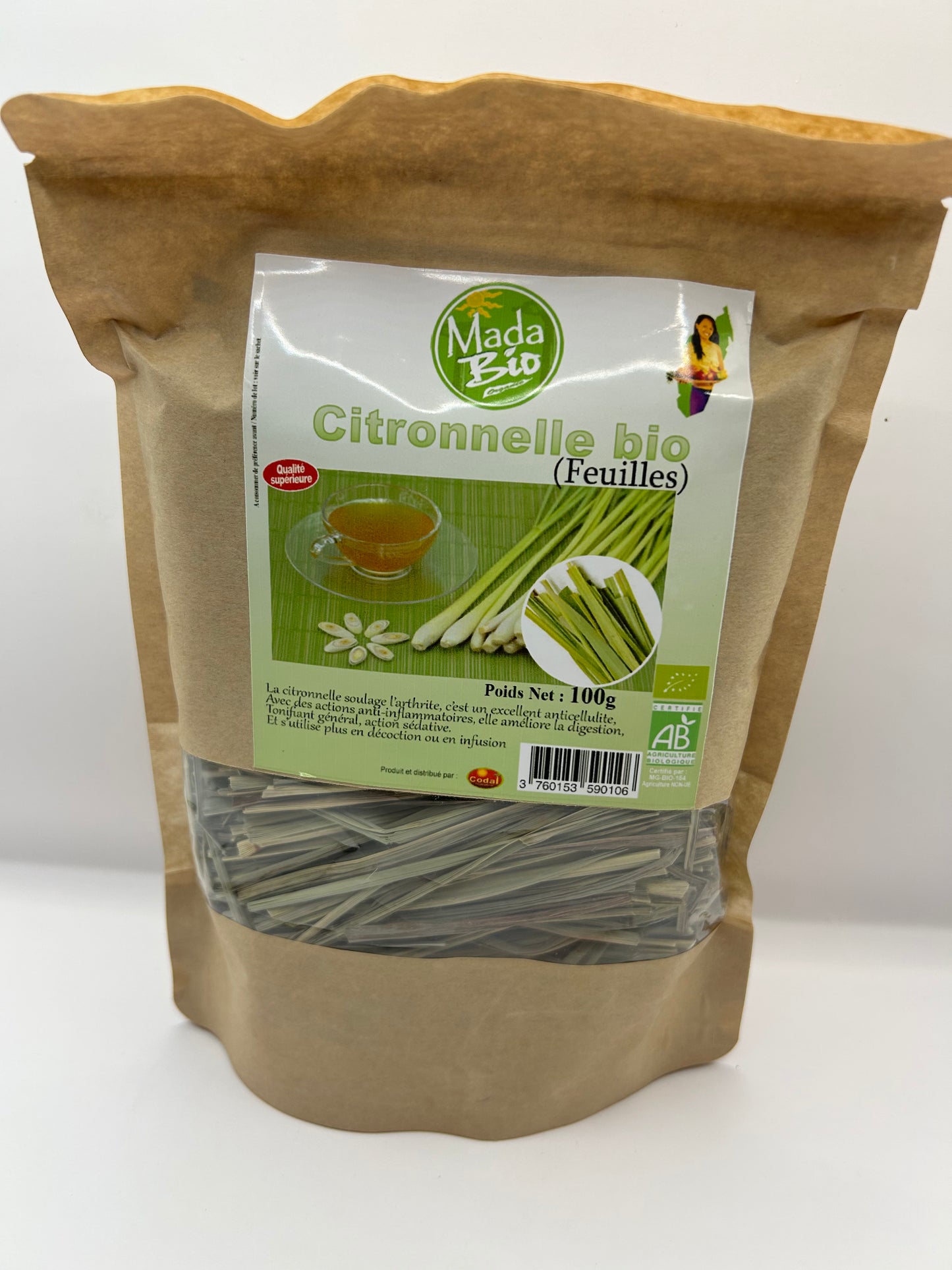 Dried lemongrass leaves-  Feuilles de citronnelles